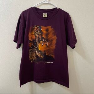 Eagle send of the trail Indian shirt purple vintage large